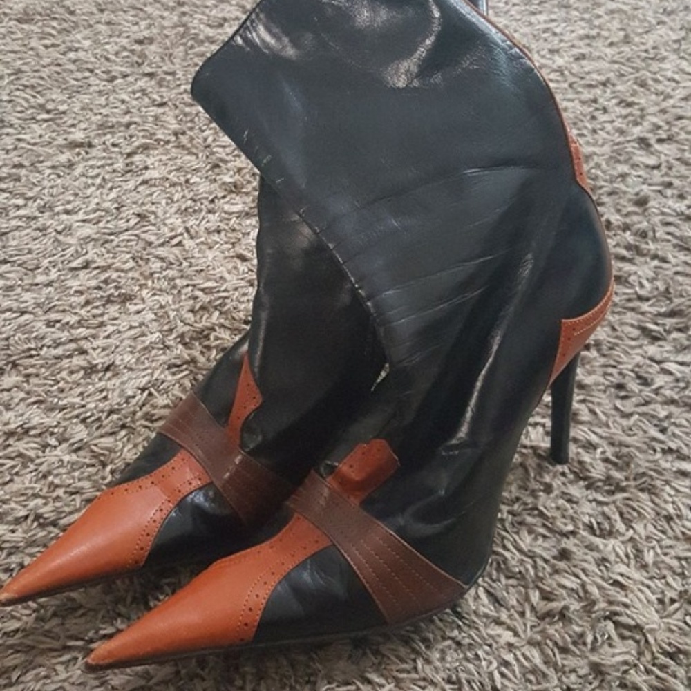 Fun and Funky Pointed Toe Ankle Boots!